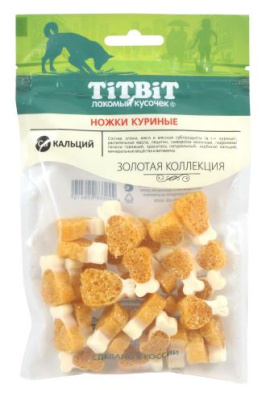 TITBIT. Лакомство для собак. Ножки куриные золотая колекция. 55г