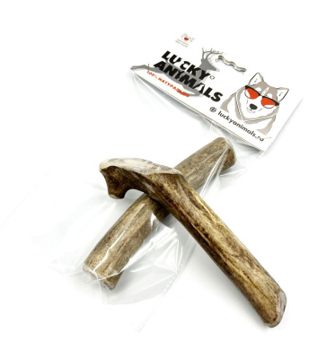 Лакомство Lucky Animals Рог оленя S для собак, 60-100 гр