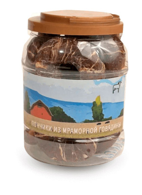 Лакомство для собак NORD FARM Пончики с мраморной говядины 7 см, 600 гр