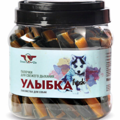 ГРИН КЬЮЗИН Лакомство для собак УЛЫБКА FRESH Палочки для свежего дыхания 1012 гр