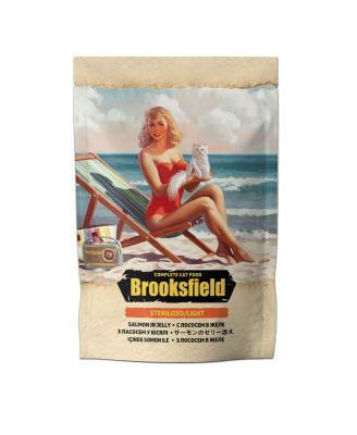 BROOKSFIELD STERILIZED/LIGHT Влажный корм для взрослых стерилизованных кошек, лосось в желе 85 гр