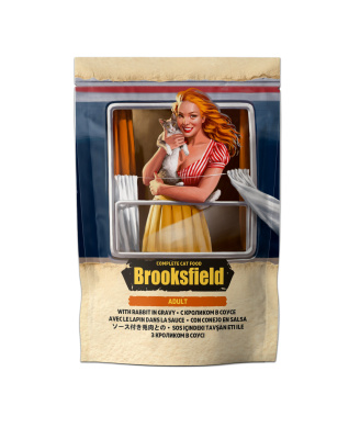 BROOKSFIELD ADULT CAT Влажный корм для взрослых кошек, кролик в соусе 85 гр