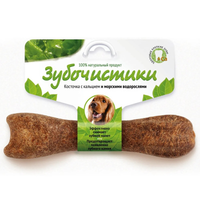 Лакомства для собак "Деревенские Лакомства" Зубочистики с морскими водорослями для средних пород, 95 г