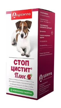Стоп-цистит Плюс жевательные таблетки для собак, 1000 мг 40 шт