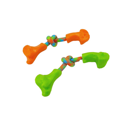 Игрушка для собак Dogman Двойная кость на канате 23см.