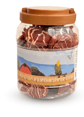 NORD FARM Лакомство для собак "Монетки из мраморной утки" 800 гр