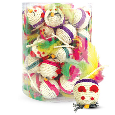 Игрушка для кошек "Шарик-мышь", d45мм, Triol