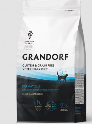 GRANDORF CAT сухой Диета Дерматозис 2кг