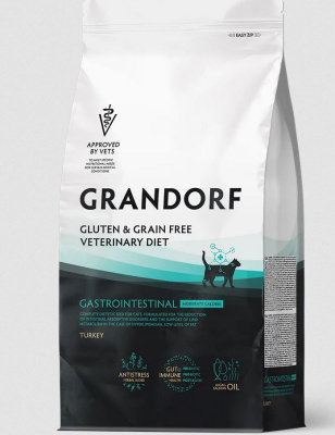 GRANDORF CAT сухой, Диета, Гастроинтестинал модерат колорий 400гр