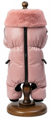 Зимний комбинезон Royal Pet "Классика" пудра S девочка, спинка 25см, об.гр. 42см, об.ш. 32см