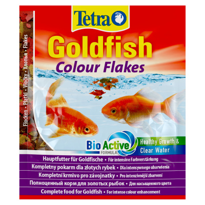 Tetra Goldfish Colour корм в хлопьях для улучшения окраса золотых рыб 12 г (sachet)