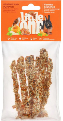 Little One   Лакомство для всех видов грызунов Лакомые ветви c пастернаком и тыквой,35 г