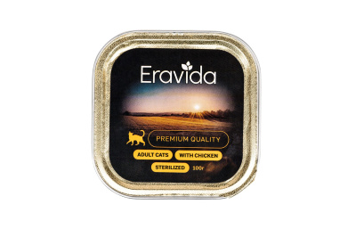 Eravida влажный корм для стерилизованных кошек кусочки в желе с курицей - 100 г