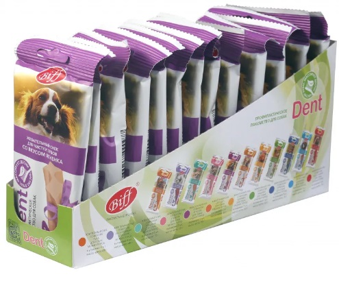 Лакомство TiTBiT Жевательный снек DENT для собак средних пород со вкусом ягненка, 50 г