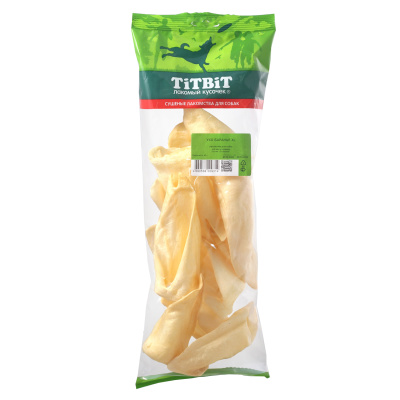TITBIT Лакомство для собак Ухо баранье XL, мягкая упаковка, 65 г