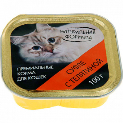 Натуральная Формула Влажный корм для кошек Суфле с телятиной 100 гр