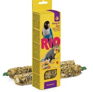 RIO Палочки для средних попугаев с медом и орехами 2*75гр