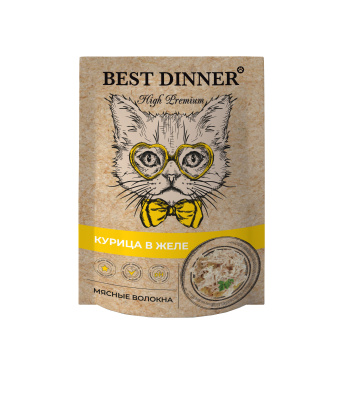 Best Dinner пауч для кошек High Premium курица в желе 85гр