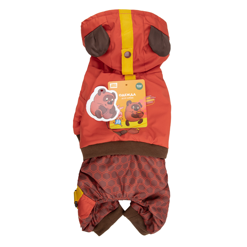Triol СОЮЗМУЛЬТФИЛЬМ Комбинезон-дождевик "Сладкий медвежонок" M, терракотовый, дл.изделия по спине 30см