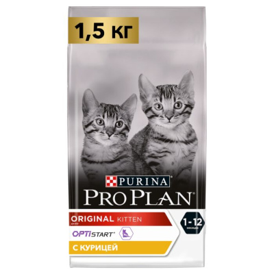 Pro Plan Original сухой корм для котят с курицей 1.5 кг