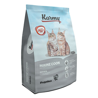 Karmy Maine Coon Kitten Сухой корм для беременных и кормящих кошек и котят в возрасте до 1 года 1,5кг
