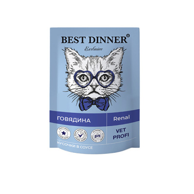 Best Dinner Exclusive Vet Profi Renal Intestinal кусочки в соусе с Говядиной 85г
