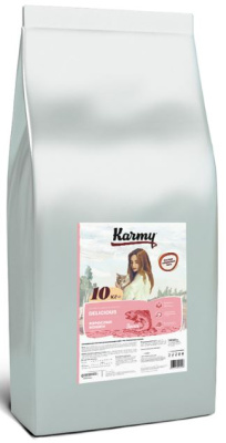 Karmy Delicious Сухой корм для взрослых кошек Лосось 10кг