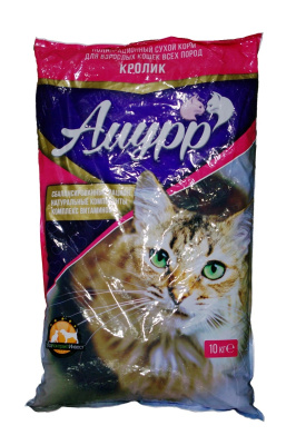 Амурр Сухой корм для кошек «Кролик» 10кг