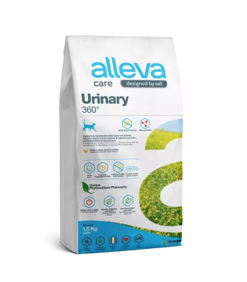 Сухой полнорационный корм для кошек Alleva Care Cat Adult Urinary 360, диета при мочекаменной болезни, 1,5 кг