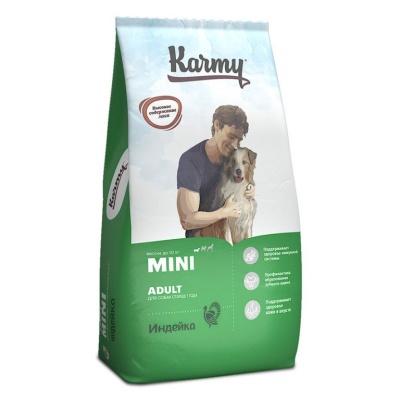 Karmy Mini Adult Индейка 10 кг Полнорационный сухой корм для собак мелких пород старше 1 года