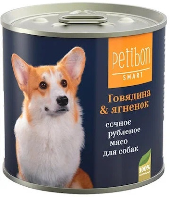 Корм консервированный для собак Petibon Smart "Рубленое мясо с говядиной и ягненком" 240 г