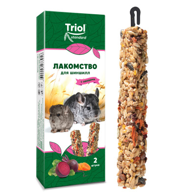 Лакомство для шиншилл с овощами (уп. 2 шт), 100г, Тriol Standard