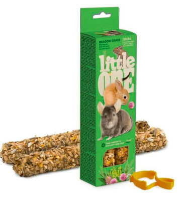 Little One Палочки для морских свинок, кроликов, дегу и шиншилл с луговыми травами 2*55гр