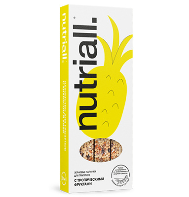 NUTRIALL палочки для грызунов с с тропическими фруктами 90 гр