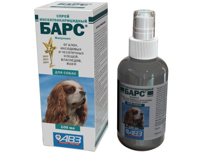 Барс спрей инсектоакарицидный для собак, 100 мл