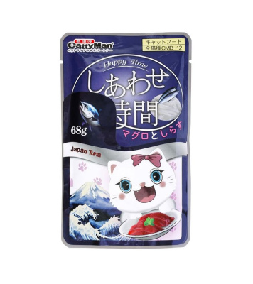 Влажный корм для котят и взрослых кошек "Момент счастья" на основе японского тунца бонито, 68г