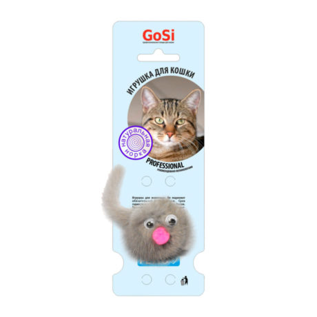 Игрушка GOSi для кошек Зверёк из норки, на картоне