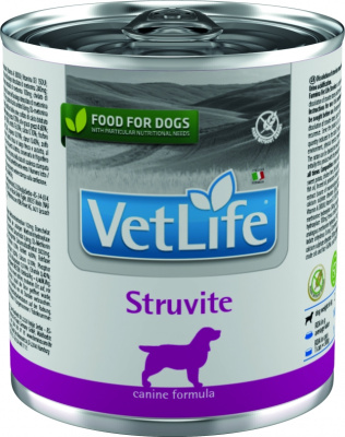Консервы FARMINA VETLIFE NATURAL DIET DOG STRUVITE для взрослых собак всех пород с курицей и рыбой диета при МКБ струвитного типа - 300 гр