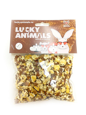 Лакомство Lucky Animals бобы плющенные, для всех видов грызунов, 150 г