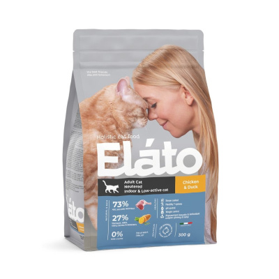 Elato Holistic Adult Cat Neutered / Indoor & Low-Active Cat Сухой корм для стерилизованных и малоактивных кошек, 300г Elato Holistic Adult Cat Neutered / Indoor & Low-Active Cat Сухой корм для стерилизованных и малоактивных кошек, 300г