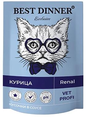 Best Dinner Exclusive Vet Profi Renal Intestinal кусочки в соусе с Курицей 85г