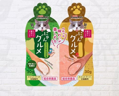 Влажны корм "Близняшки" для кошек-гурманов: Филе парной курицы с рыбной икрой в сливочном соусе / Микс из тунцов и японского цыплёнка, 60 г