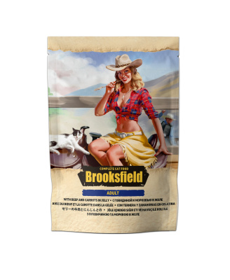 BROOKSFIELD ADULT CAT Влажный корм для взрослых кошек, говядина с морковью желе 85 гр