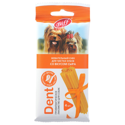 Лакомство TITBIT Жевательный снек DENT со вкусом сыра для собак мелких пород, 40 г