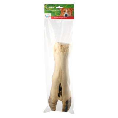 TITBIT Лакомство для собак Нога говяжья малая, мягкая упаковка, 737 г