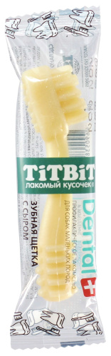 Лакомство TiTBiT Dental+ профилактическое для собак маленьких пород 3убная щетка с сыром, 13 г