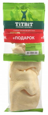 TITBIT Лакомство для собак Нос говяжий бабочка, мягкая упаковка, 115 г