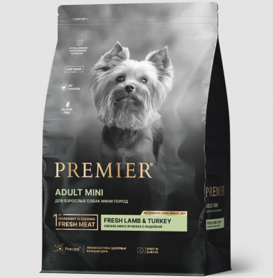 Premier Dog Lamb&Turkey ADULT Mini      Ягненок с индейкой для собак мелких пород     8 кг