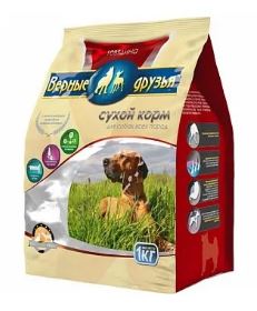 Верные друзья Корм для собак всех пород Говядина 1 кг