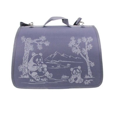 Сумка переноска DOGMAN Лира № 4 (Панда серый) для кошек и мелких пород собак. 48х29х29 см